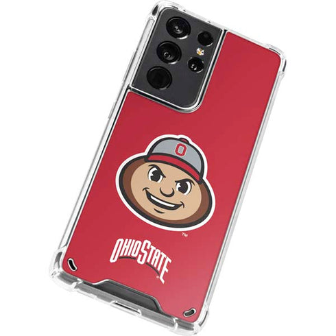 Ohio State University OSUBuckeyes Light Grey Galaxy S21 Ultra 5G Clear Case
